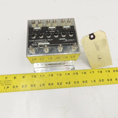 Wilmer D101-7X Close Differential Relay 3Ph Adjustable 208V Parts/Repair