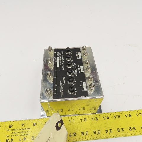 Wilmer D101-7X Close Differential Relay 3Ph Adjustable 208V Parts/Repair