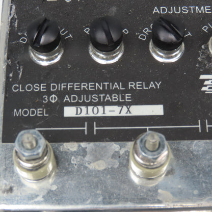 Wilmer D101-7X Close Differential Relay 3Ph Adjustable 208V