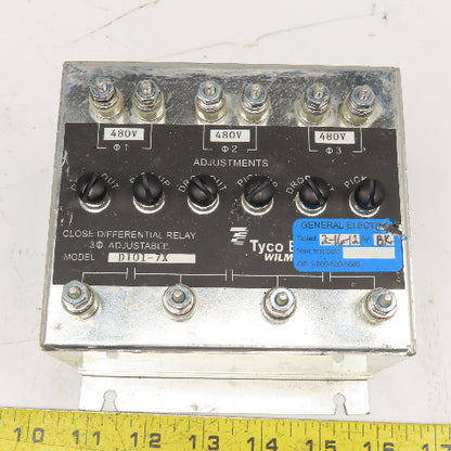 Wilmer D101-7X Close Differential Relay 3Ph Adjustable 208V