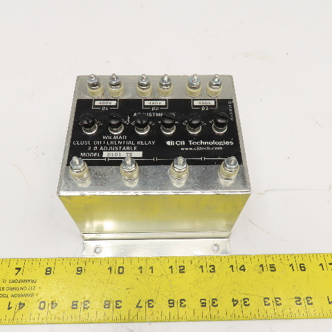 Wilmer CII Tech. D101-7X Close Differential Relay 3Ph Adjustable 208V