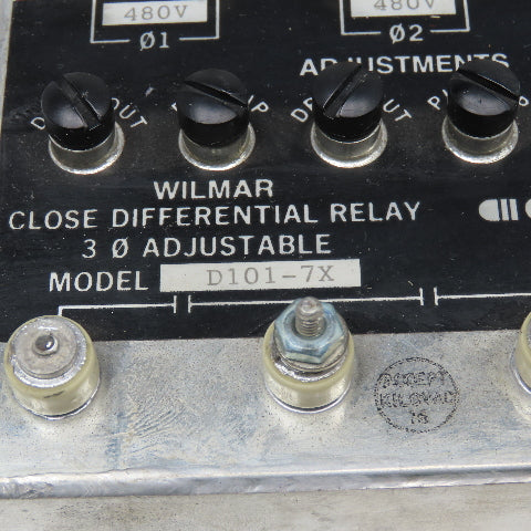 Wilmer CII Tech. D101-7X Close Differential Relay 3Ph Adjustable 208V Parts