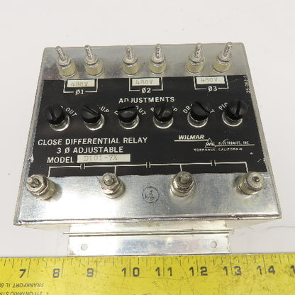 Wilmer CII Tech. D101-7X Close Differential Relay 3Ph Adjustable 208V Parts