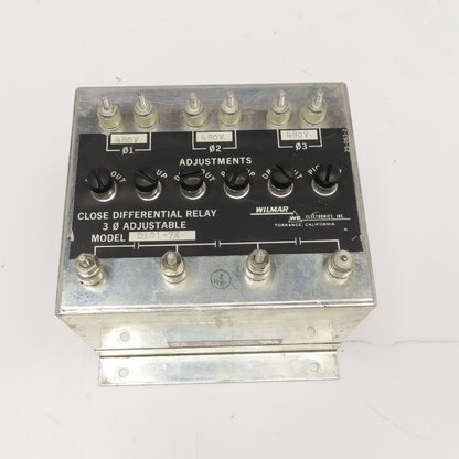 Wilmer CII Tech. D101-7X Close Differential Relay 3Ph Adjustable 208V Parts