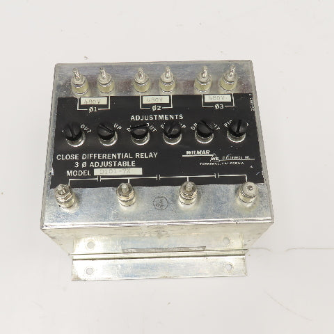 Wilmer CII Tech. D101-7X Close Differential Relay 3Ph Adjustable 208V Parts