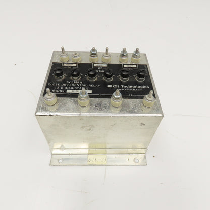 Wilmer CII Tech. D101-7X Close Differential Relay 3Ph Adjustable 208V Parts
