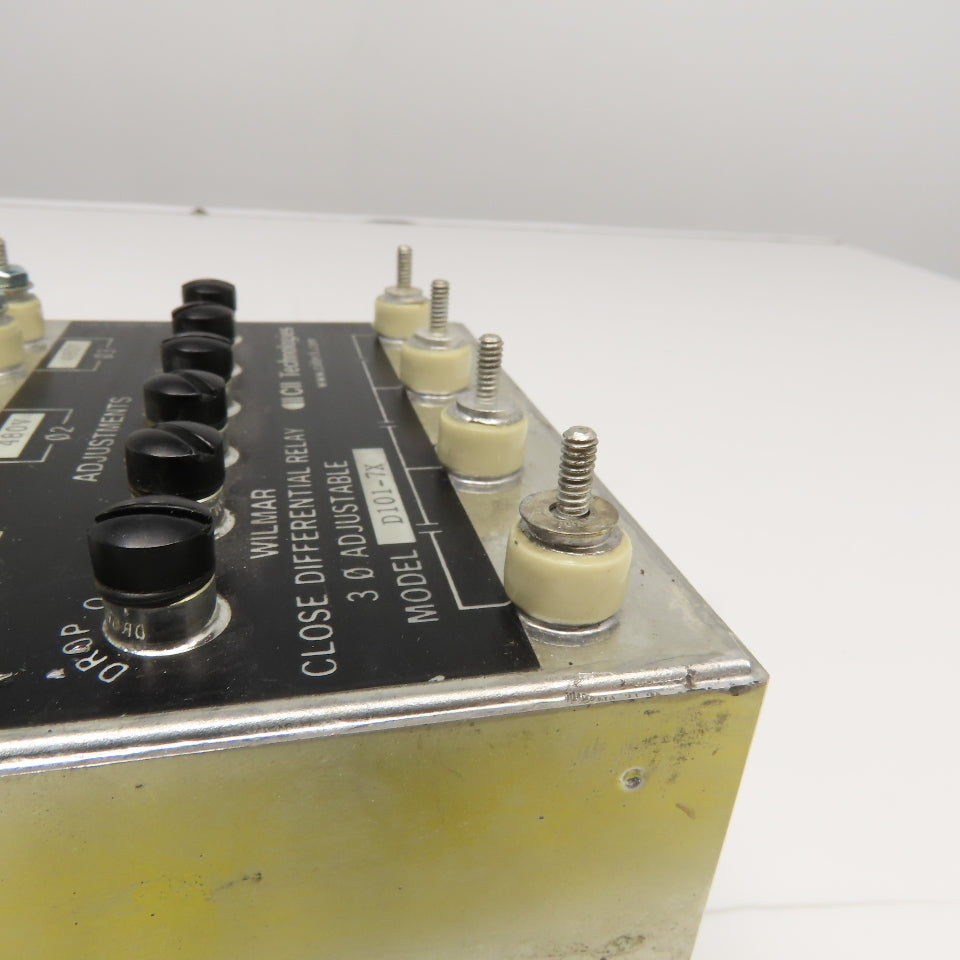 Wilmer CII Tech. D101-7X Close Differential Relay 3Ph Adjustable 208V