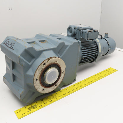 Bauer BK40-74VH 59.66:1 Ratio 28.5RPM Right Angle Gear Brake Motor 075kW 480V