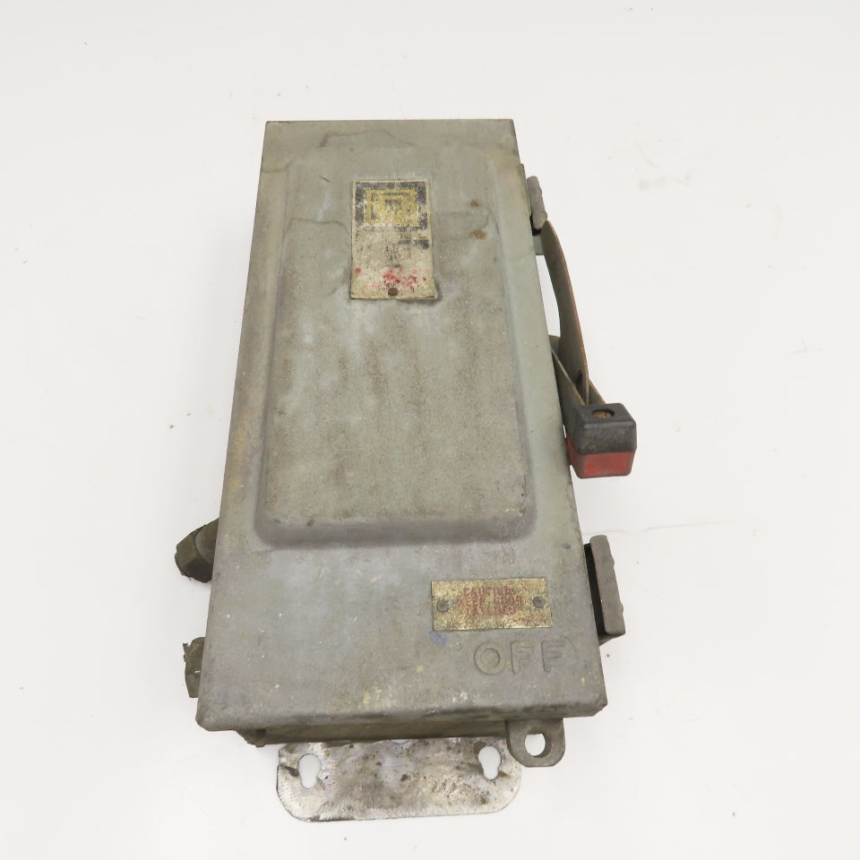 Square D H361AWK 30A 600V AC/DC 3 Pole Fused Safety Disconnect Switch