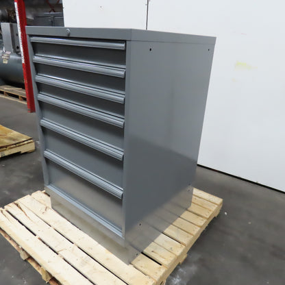 Lyon Style 6 Drawer Small Parts Tool Storage Cabinet 28" x 28-1/2" x 45-1/2"