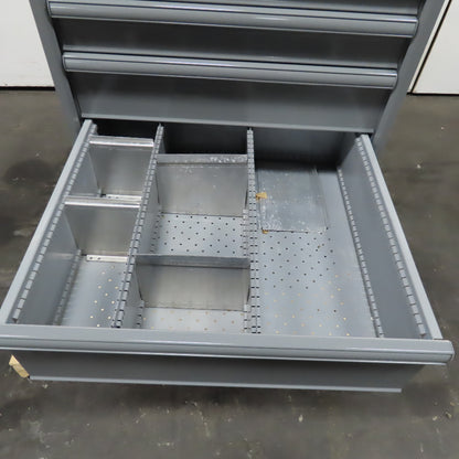 Lyon Style 6 Drawer Small Parts Tool Storage Cabinet 28" x 28-1/2" x 45-1/2"