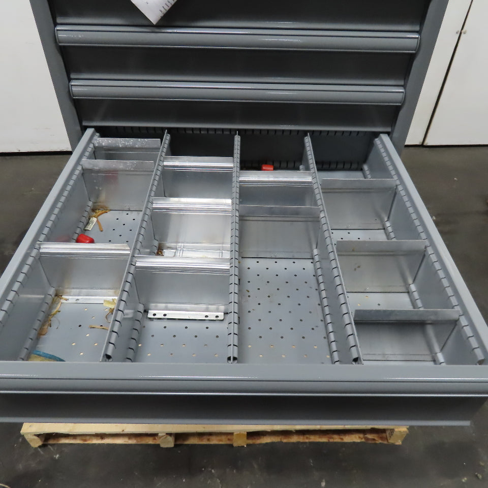 Lyon Style 6 Drawer Small Parts Tool Storage Cabinet 28" x 28-1/2" x 45-1/2"
