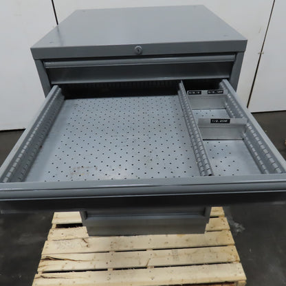 Lyon Style 6 Drawer Small Parts Tool Storage Cabinet 28" x 28-1/2" x 45-1/2"