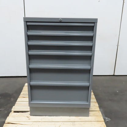 Lyon Style 6 Drawer Small Parts Tool Storage Cabinet 28" x 28-1/2" x 45-1/2"