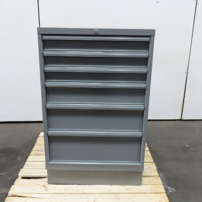 Lyon Style 6 Drawer Small Parts Tool Storage Cabinet 28" x 28-1/2" x 45-1/2"