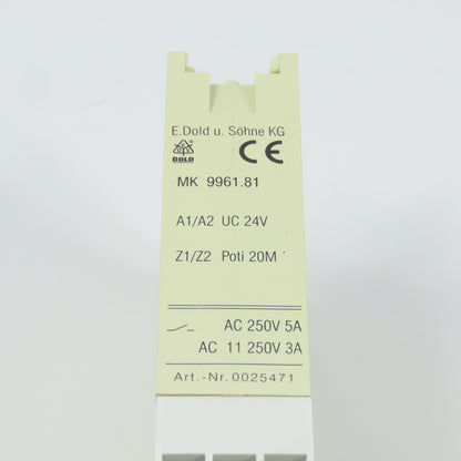 E. Dold u. Sohne KG MK 9961.81 30-600s Minitimer Relay (Release Delayed) 24V