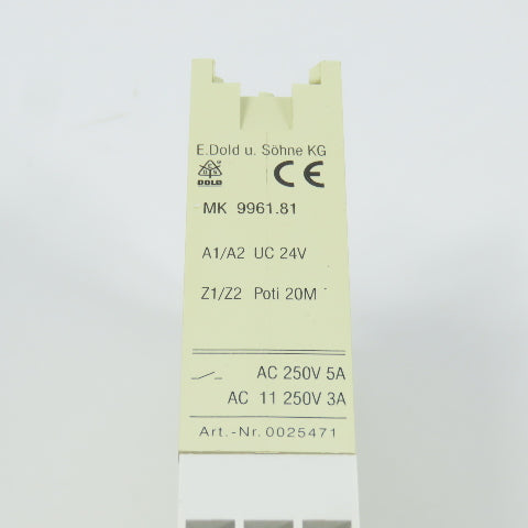 E. Dold u. Sohne KG MK 9961.81 30-600s Minitimer Relay (Release Delayed) 24V