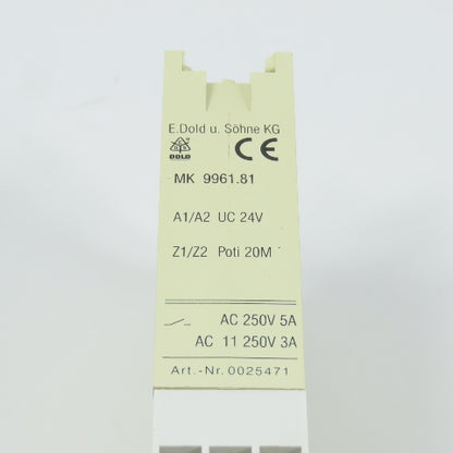 E. Dold u. Sohne KG MK 9961.81 30-600s Minitimer Relay (Release Delayed) 24V
