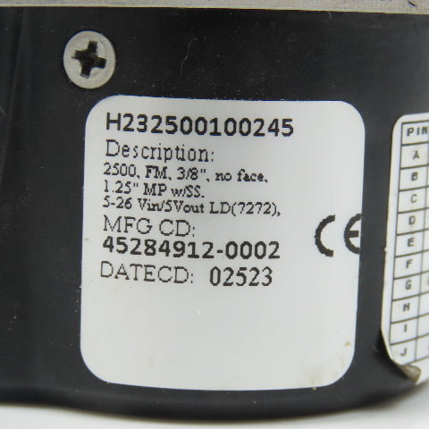 Dynapar H232500100245 Incremental Encoder 3/8" Shaft