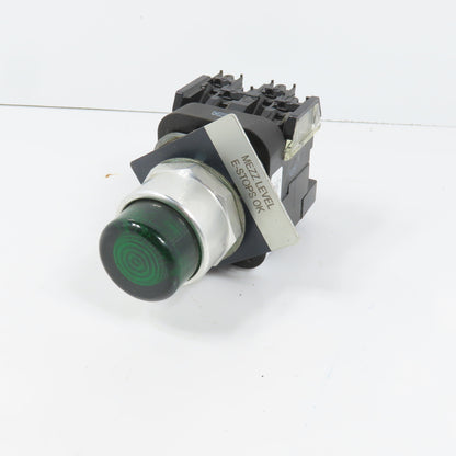 Allen Bradley 800TC-PT16 Green Momentary Contact Pilot Switch 120V 800TC-XA