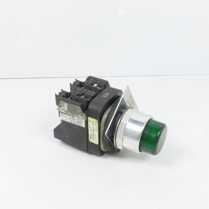 Allen Bradley 800TC-PT16 Green Momentary Contact Pilot Switch 120V 800TC-XA