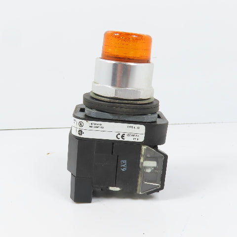 Allen Bradley 800TC-PB16A Amber Momentary Contact Push Button 120V 800TC-XA
