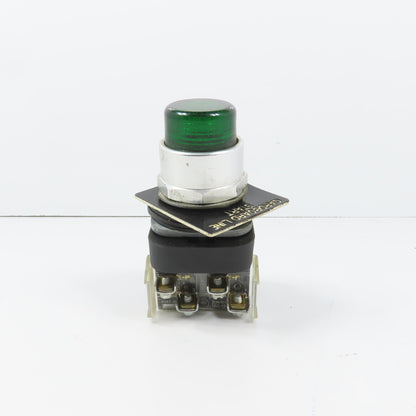 Allen Bradley 800T-QBH2G Green Momentary Contact Push Button 12-130V W/ 800T-XA