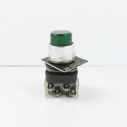 Allen Bradley 800T-QBH2G Green Momentary Contact Push Button 12-130V W/ 800T-XA