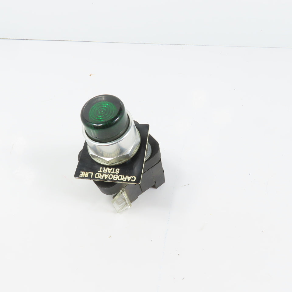 Allen Bradley 800T-QBH2G Green Momentary Contact Push Button 12-130V W/ 800T-XA