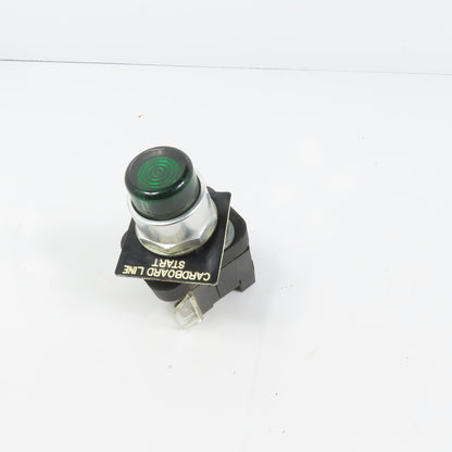 Allen Bradley 800T-QBH2G Green Momentary Contact Push Button 12-130V W/ 800T-XA