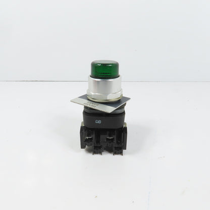 Allen Bradley 800TC-QBH2G Green Momentary Contact Button 12-130V W/ 800TC-N374