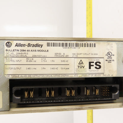 Allen Bradley 2094-BMP5-S Kinetix 6000 4A Axis Module Servo Drive (PARTS/REPAIR)