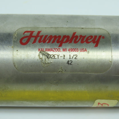 Humphrey 02EY-1-1/2 Double Ended/Acting Pneumatic Cylinder 1-1/2" Stroke 2" Bore