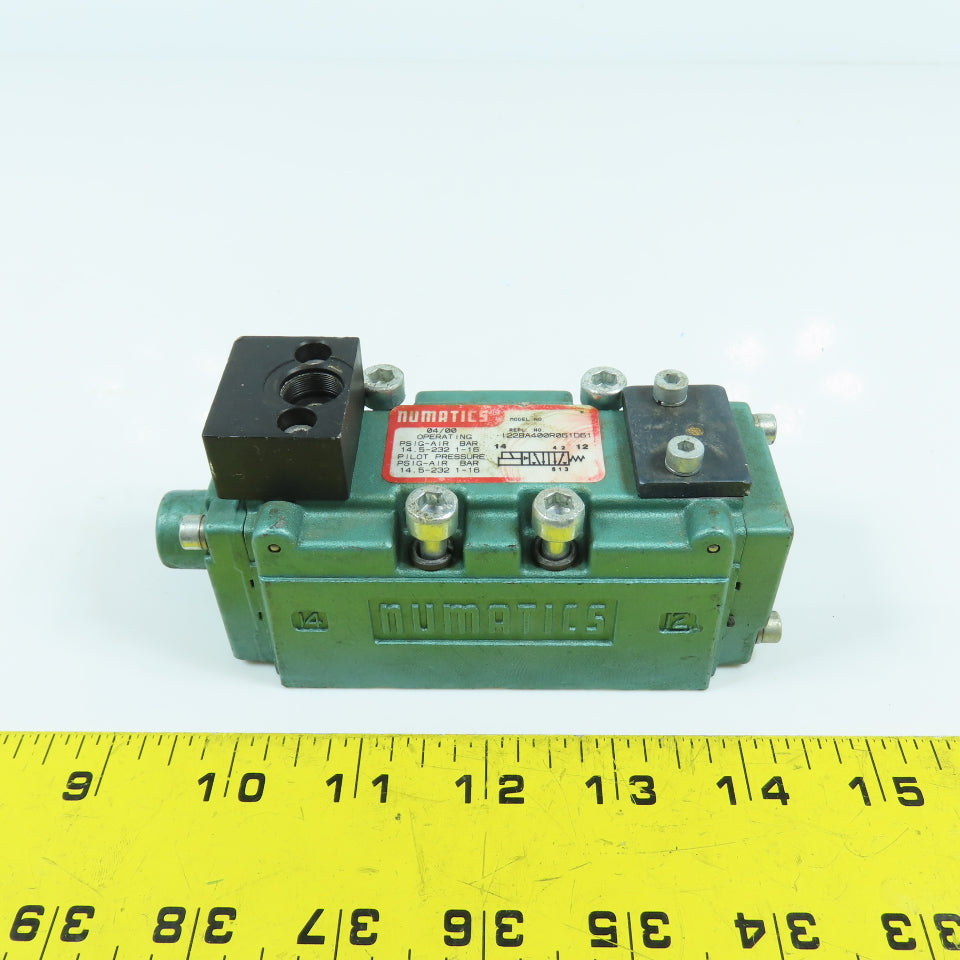 Numatics I22BA400R061D61 Pneumatic Solenoid Directional Valve 232PSIG