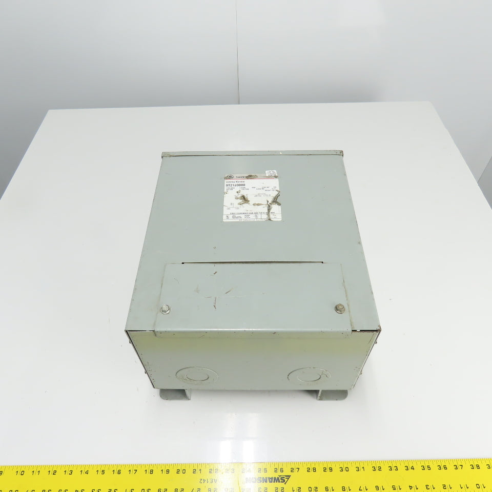 GE General Electric 9T21J3000 3KVA Transformer 432/480V Pri 208Y/120V Sec 3Ph