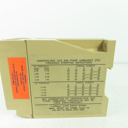 Westinghouse SVM3AD 4324B04G14 System Voltage Monitor 550/600V