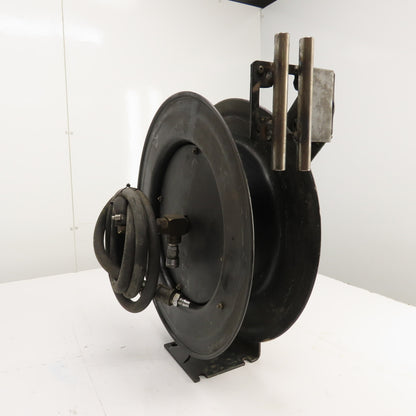 Spring Retracting Air Water Gas Hose Reel (NO HOSE) 19-1/2" OD x 4-1/2" W