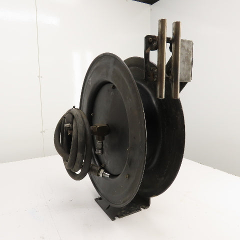 Spring Retracting Air Water Gas Hose Reel (NO HOSE) 19-1/2" OD x 4-1/2" W