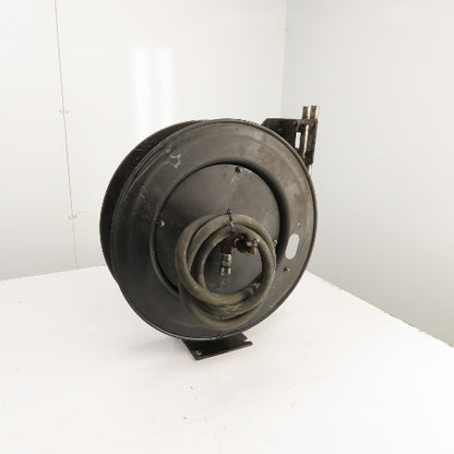 Spring Retracting Air Water Gas Hose Reel (NO HOSE) 19-1/2" OD x 4-1/2" W