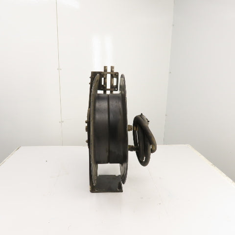 Spring Retracting Air Water Gas Hose Reel (NO HOSE) 19-1/2" OD x 4-1/2" W