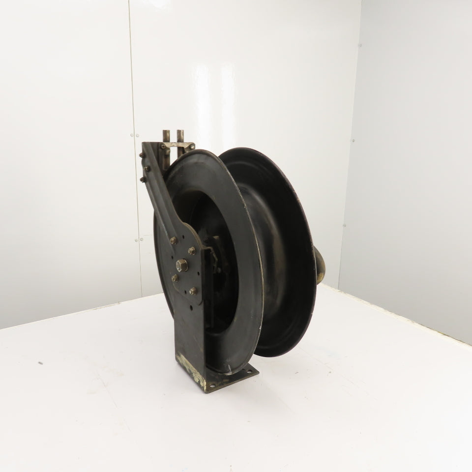 Spring Retracting Air Water Gas Hose Reel (NO HOSE) 19-1/2" OD x 4-1/2" W