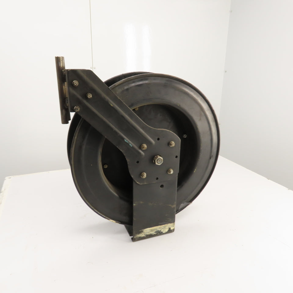 Spring Retracting Air Water Gas Hose Reel (NO HOSE) 19-1/2" OD x 4-1/2" W