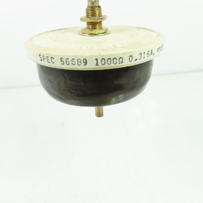 Ohmite Spec 56689 Potentiometer Rheostat 1000O 0.316A 9521