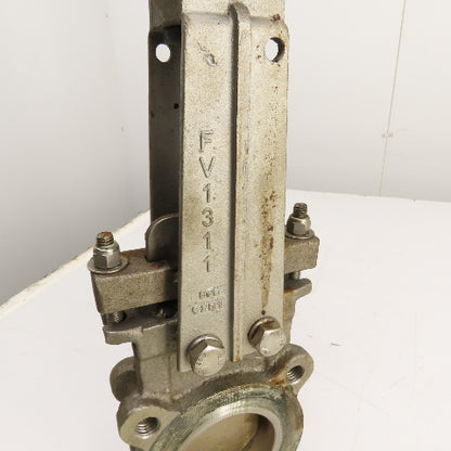 Fabri-Valve FV1311 3" Stainless Steel S316 Manual Knife Gate Valve 150PSI
