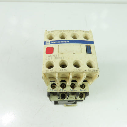 Telemecanique LADN31 LA1 DN31 3 Pole Contactor 600VAC 10A 24V Coil
