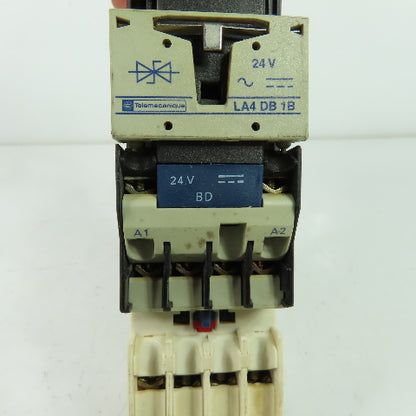 Telemecanique LADN31 LA1 DN31 3 Pole Contactor 600VAC 10A 24V Coil