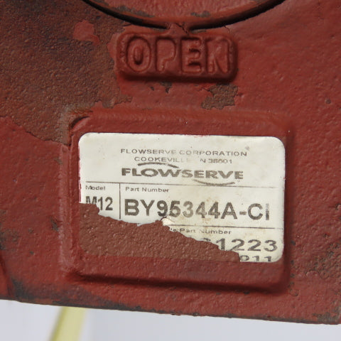 Durco Flowserve BY95344A-CI 4-150 4" Manual Plug Valve W/Right Angle Operator