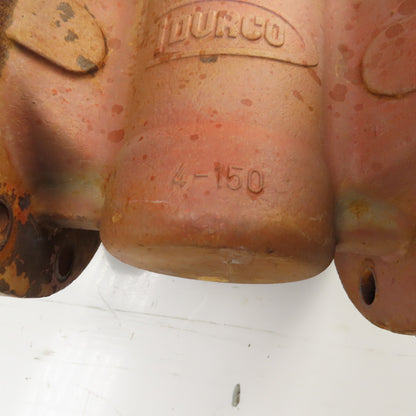 Durco Flowserve BY95344A-CI 4-150 4" Manual Plug Valve W/Right Angle Operator