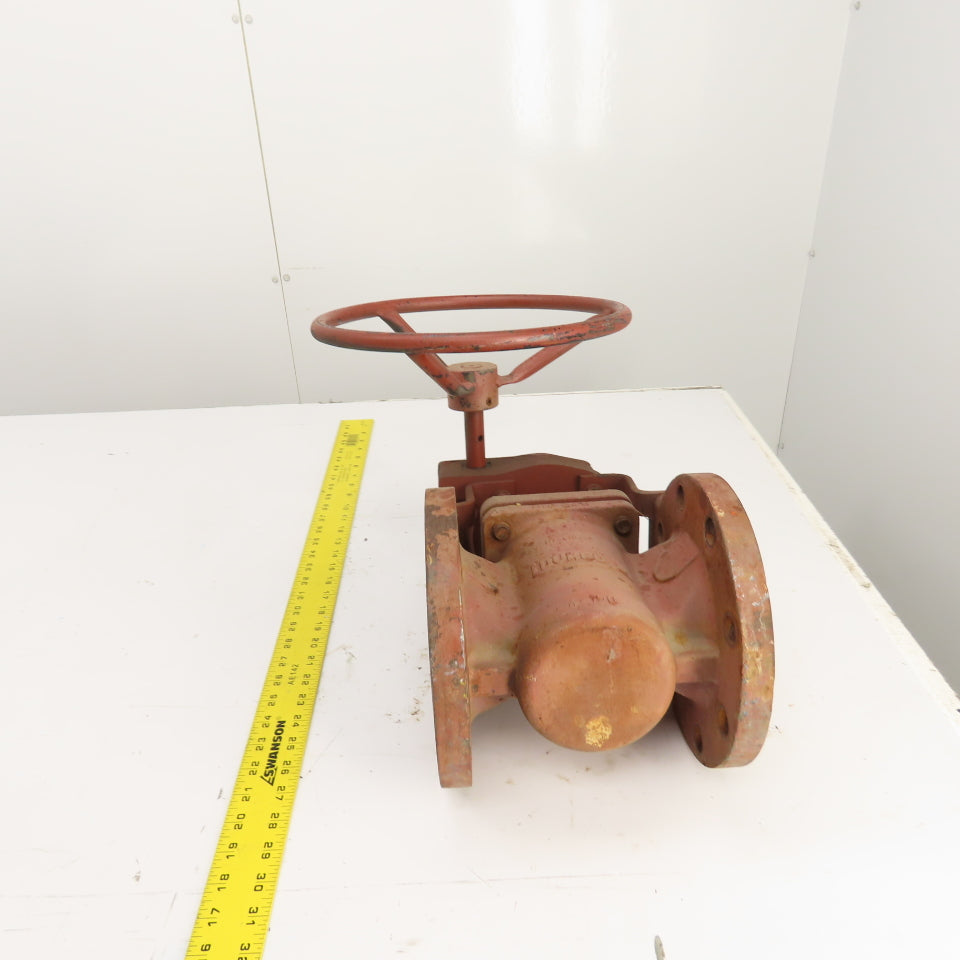 Durco Flowserve BY95344A-CI 4-150 4" Manual Plug Valve W/Right Angle Operator