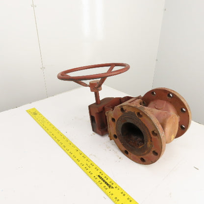 Durco Flowserve BY95344A-CI 4-150 4" Manual Plug Valve W/Right Angle Operator
